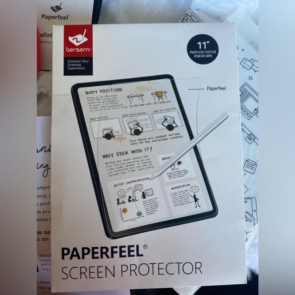 🇺🇸3/$20 iPad Pro 1,2,3 Gen. iPad Air 4th Gen. 2pk Paperfeel Screen Protector.
